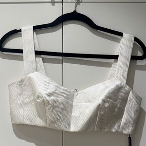 Dolce & Gabbana Ivory Textured Bustier